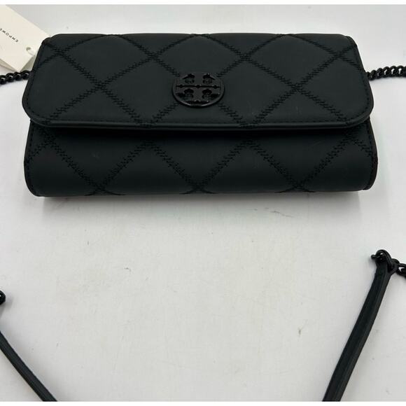 Women's Tory Burch matte chain wallet Crossbody NWT - Picture 1 of 12